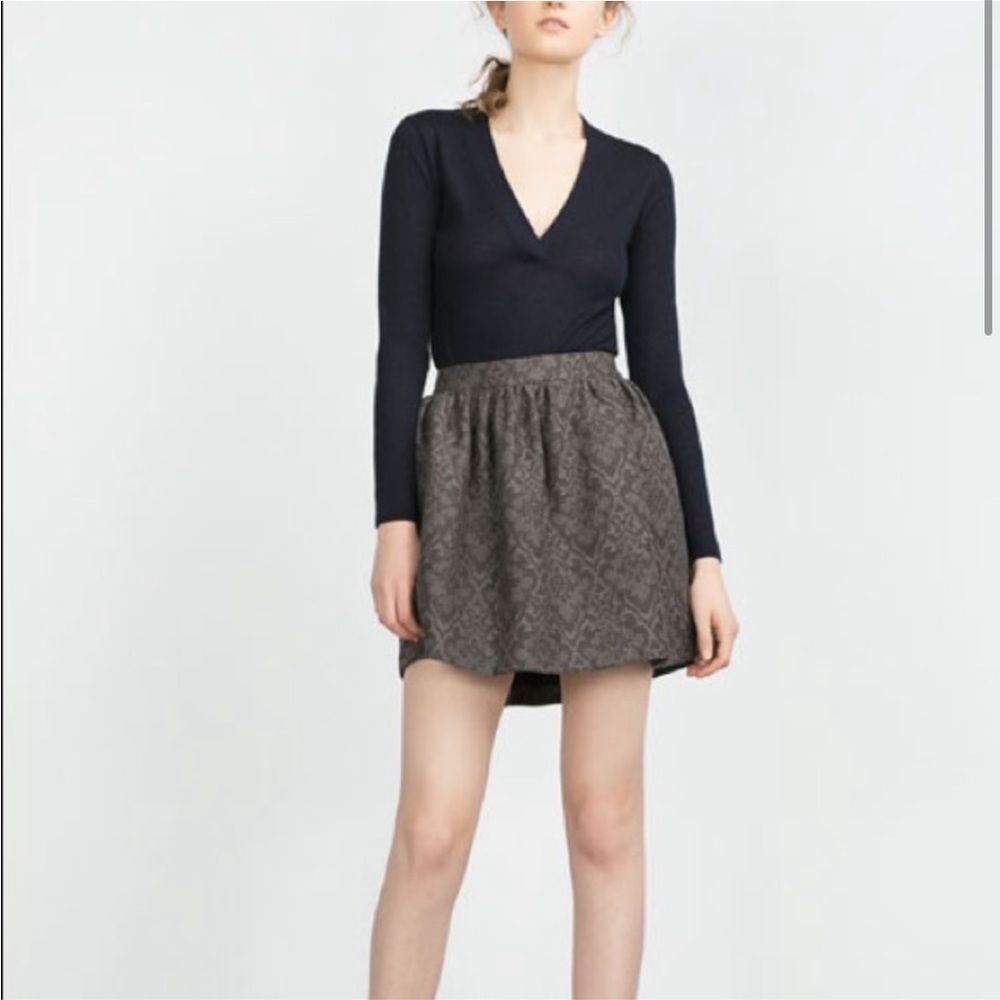 Zara Floral Victorian Print Circle Skirt